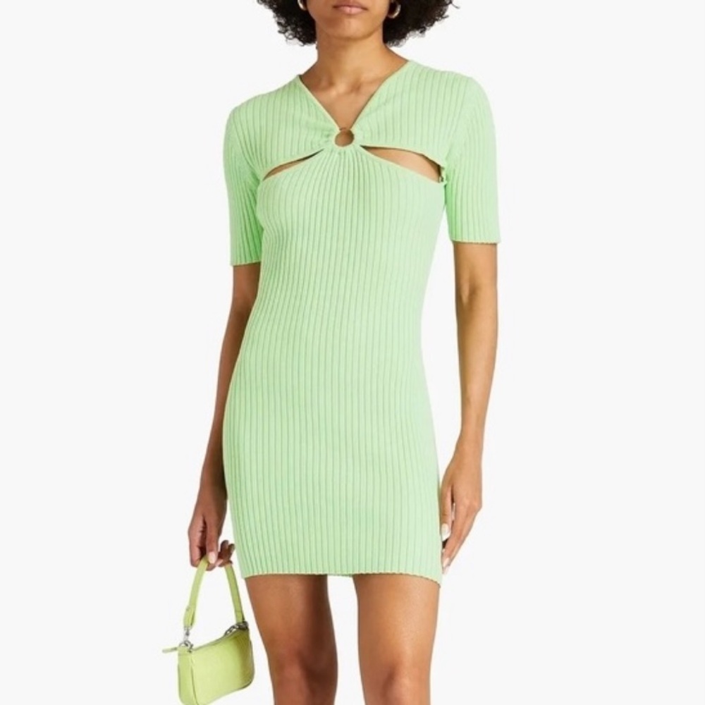 Anna Quan Sierra O ring ribbed mini dress